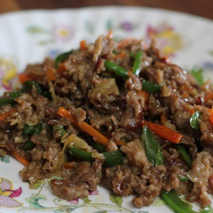 牛バラ肉で作った青椒肉絲