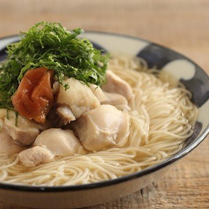 鶏と梅しそにゅうめん