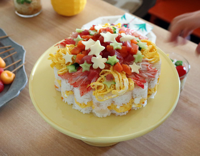 もうすぐひな祭り 食卓華やぐ ちらし寿司ケーキ を作ってみよう くらしのアンテナ レシピブログ