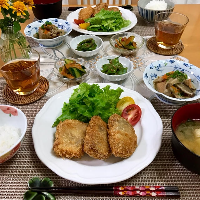 新玉ねぎの肉巻きフライとハーゲンダッツ♪