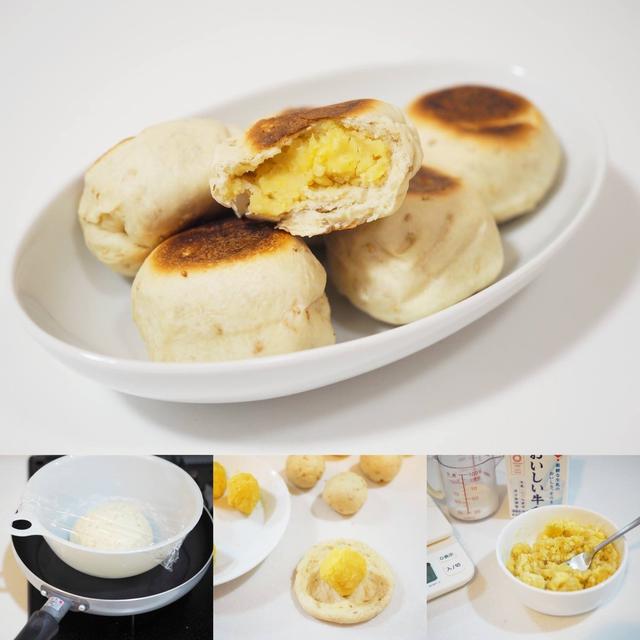[ご感想]フライパンと牛乳パックでつくれる「スイートポテトパン」つくれぽご紹介♪