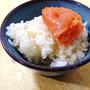 明太子ご飯と水羊羹