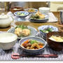 かつおと長いものナッツ揚げ＆牛すじの味噌筑前煮　多肉ちゃん