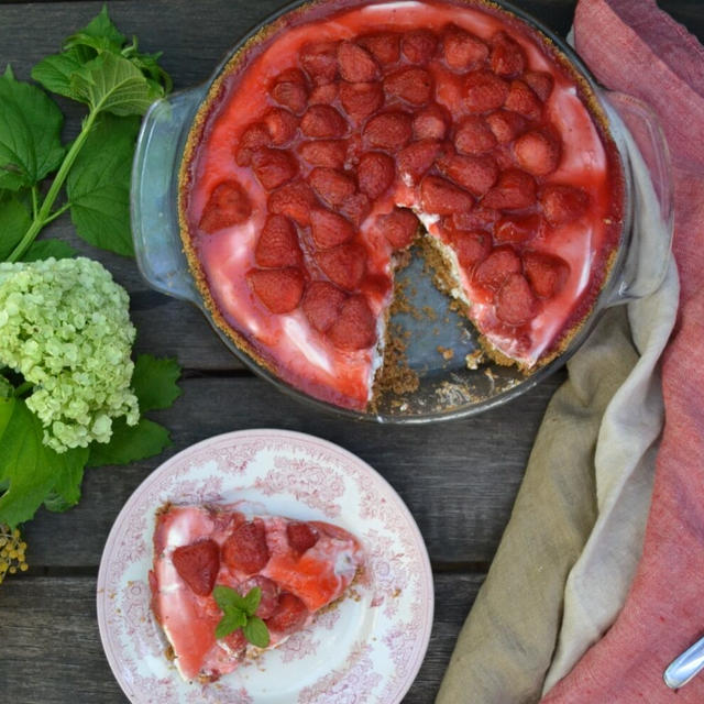 Strawberry Cream Cheese Pie ストロベリークリームチーズパイ