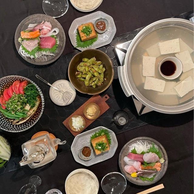 【大阪出張みやげ】とようけや山本さんのお豆腐と絹あげで、湯豆腐御膳の夜ごはん
