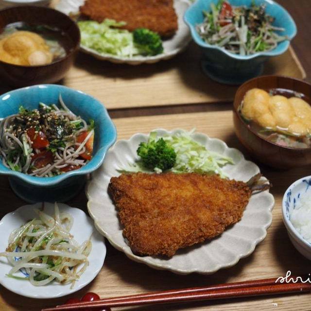 お久しぶりですとおそばのサラダ青じそ風味と本日のぼるぼさん