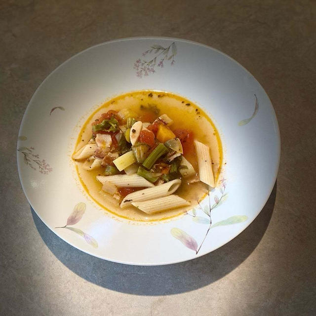 AI レシピで作るミネステローネsoup