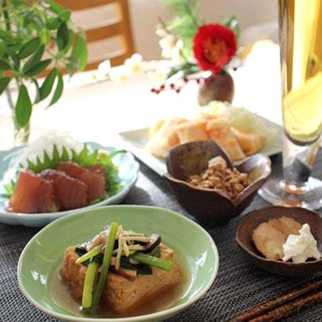 寒い日の居酒屋メシに！「厚揚げの揚げ出汁豆腐風」でほっこり❤