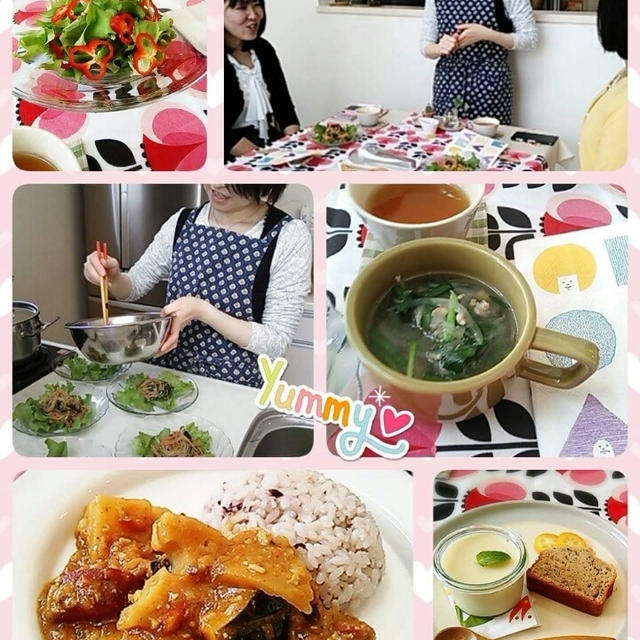 カレーランチの様子をフレームで、こんなに可愛く紹介してくれました♪