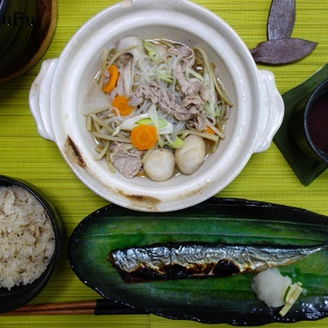宮城の秋の風物詩を比べながらの朝食