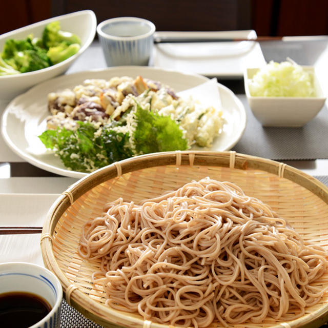 天ぷら＆おそばのお昼ご飯と、梅干しの完成