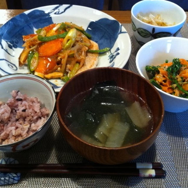 ササミの野菜甘酢あんかけ