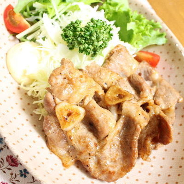 豚肉のガーリックマヨ焼き　レシピ