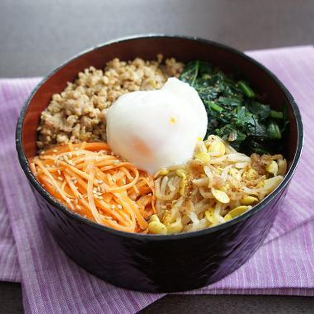 昨日のビビンバ丼の作り方