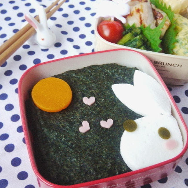 カジキの塩麹漬けソテー＊月とウサギさんのお弁当