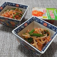 火を使わずに簡単おつまみ(^^♪ キムチもやしナムル