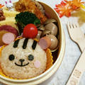 秋弁リスのおにぎり弁当めんつゆごはんの真ん丸おにぎりでリスを作りました。味付きうず... by とまとママさん