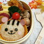 秋弁リスのおにぎり弁当めんつゆごはんの真ん丸おにぎりでリスを作りました。味付きうず...