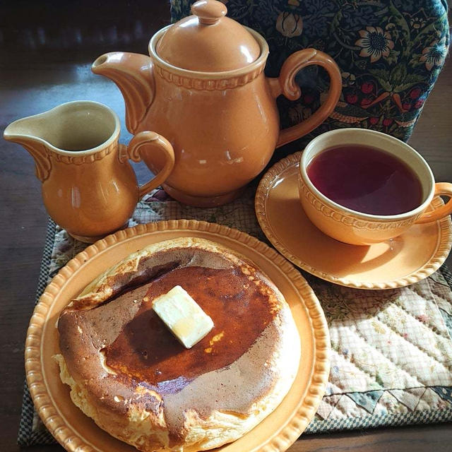 今朝はホットケーキ