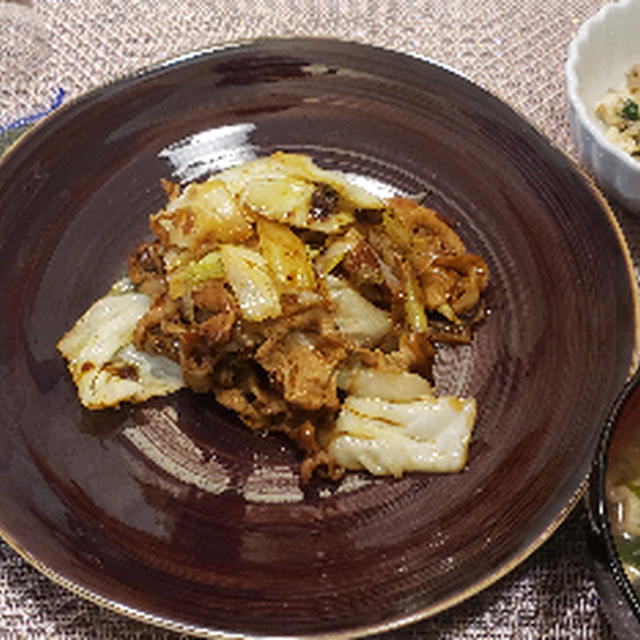 豚肉とキャベツの味噌炒め
