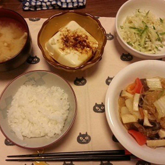 麻婆春雨と温豆腐のおうちごはん