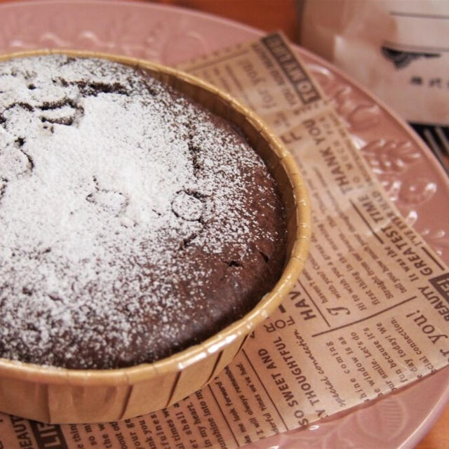 【レシピ】ココアパウダーdeガトーショコラ風ケーキ