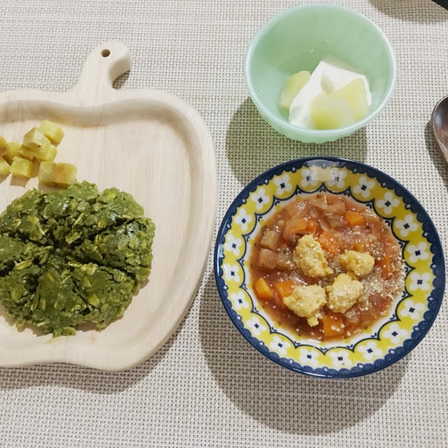 【離乳食完了期】ほうれん草オートミールパン