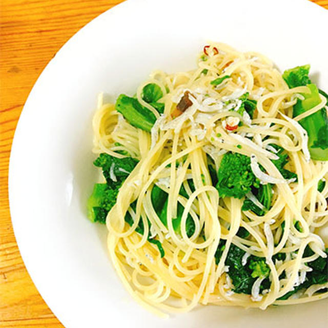 菜の花とシラスのパスタ