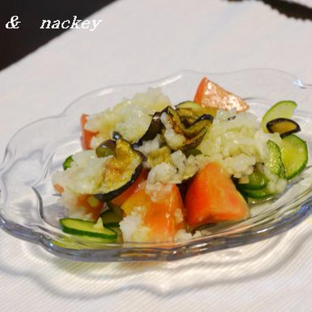 トマトと茄子のピリ辛サラダ