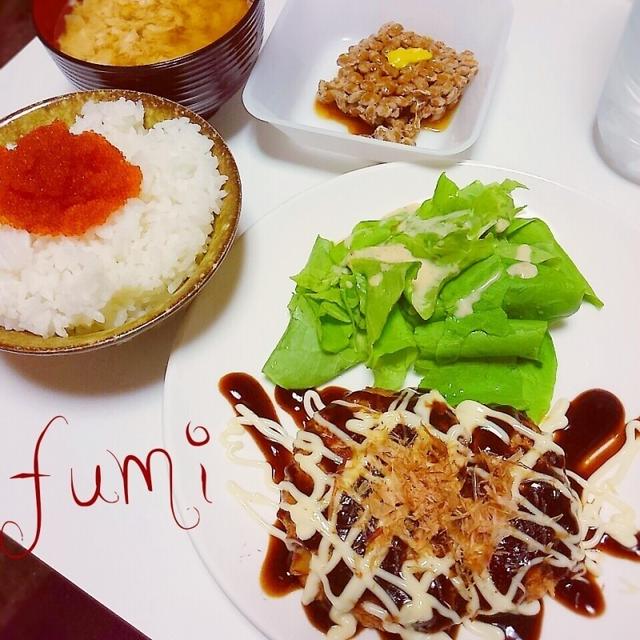 お好み焼き風ハンバーグ