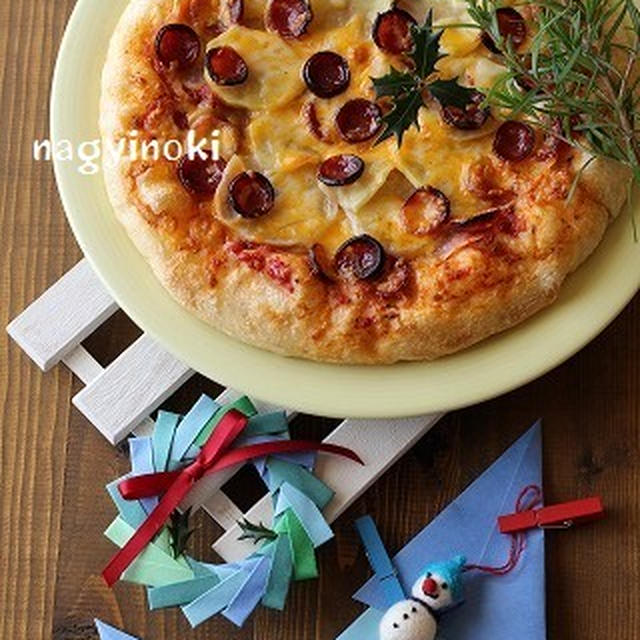 クリスマスのフォカッチャピザ♪