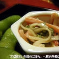 とんぶりとカニカマのマヨぽん酢　和えただけですが(^^ゞ