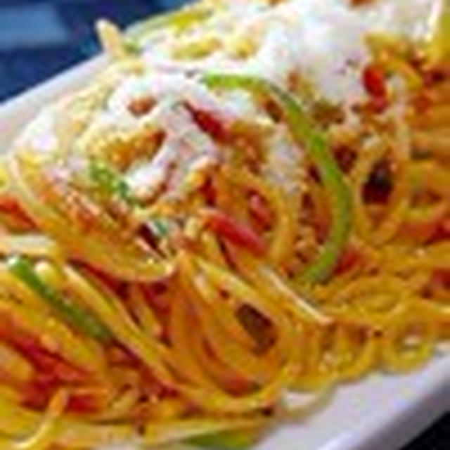 「クックパッド」　に掲載した「焼きそばを使った時短パスタレシピ」