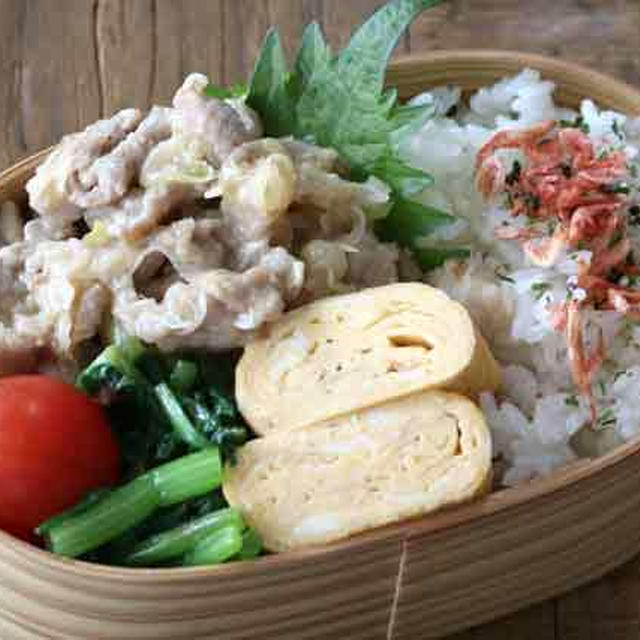長ネギの最高においしくなる！豚こま肉のネギ味噌ダレ弁当
