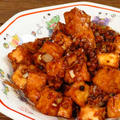 ああっ陳建一さんの麻婆豆腐が食べたい➖と思いつつも、厚揚げと大豆のお肉とCookDoで四川式に。