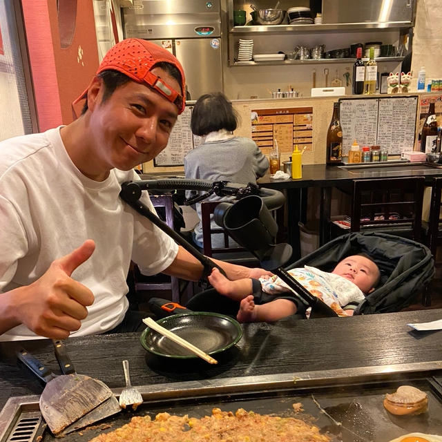 初！お好み焼き