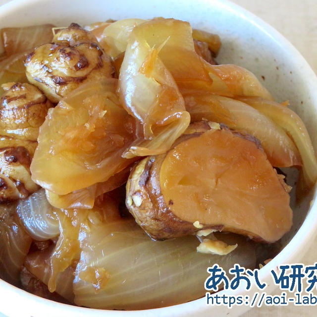 料理日記 211 / 炊飯器で作る菊芋と玉ねぎの生姜醤油煮