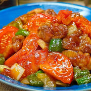 【レシピ】ワンパンで簡単♬豚こまとトマトのやみつき酢豚♬