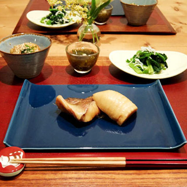赤魚と筍の炊いたんで和食のお夕飯