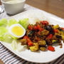 夏野菜のドライカレーと豆乳ビシソワーズと枕猫♪