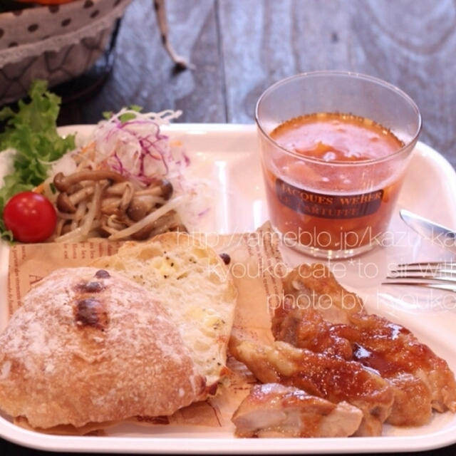昼カフェ☆リュスティックでランチ お花さん。