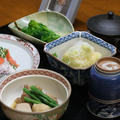 レシピ付き献立　　サーモンと大根の混ぜ寿司・鶏と里芋の含め煮・揚げ出し豆腐・菜の花の辛し和え