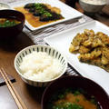 タラのパン粉焼きと茄子のステーキと猫団子♪