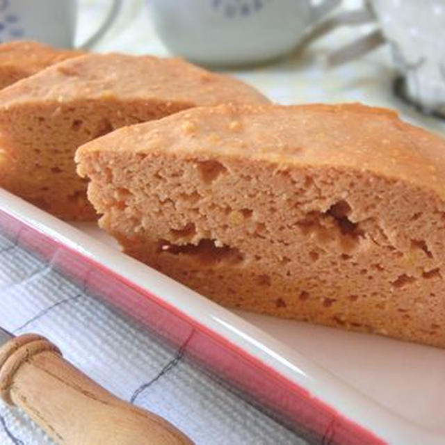 混ぜてレンチンするだけ☆　トマトジュースでチーズおから蒸しパン