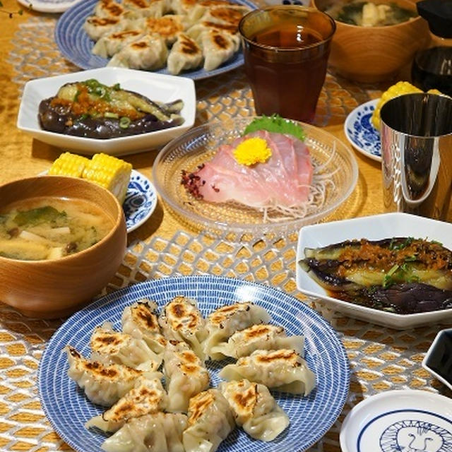 餃子定食の晩ごはん