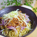 生姜豚味噌の作り置きで！ピリ辛♡肉味噌と茄子の和え麺＊お泊まり会