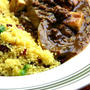 Tofu and Ground Beef Curry with Couscous豆腐ひき肉カレーとクスクス