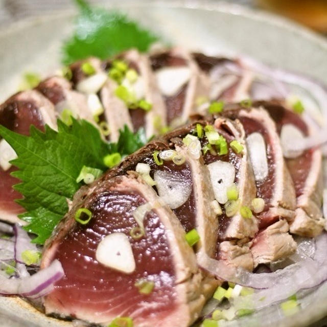カツオの塩タタキ / 握りランチ