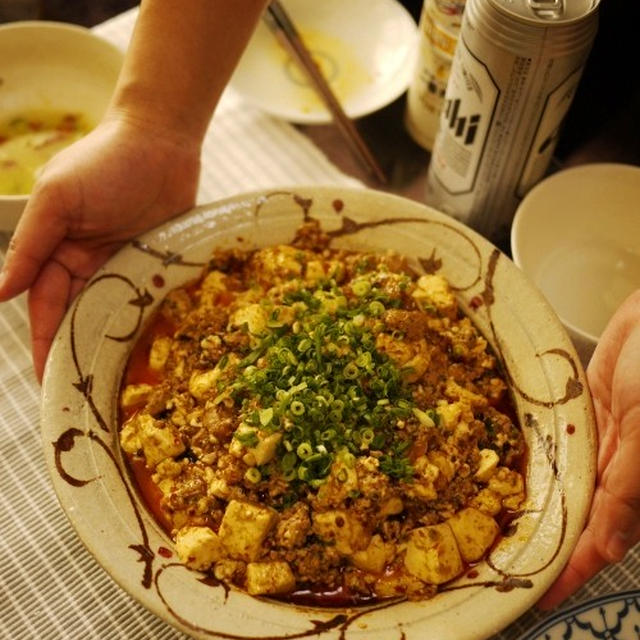 出張スナックしずかで麻婆豆腐。