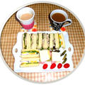 朝ご飯は、サンドイッチで